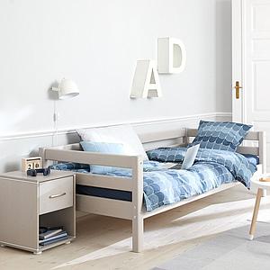 Cama 90x200cm CLASSIC Flexa grey washed