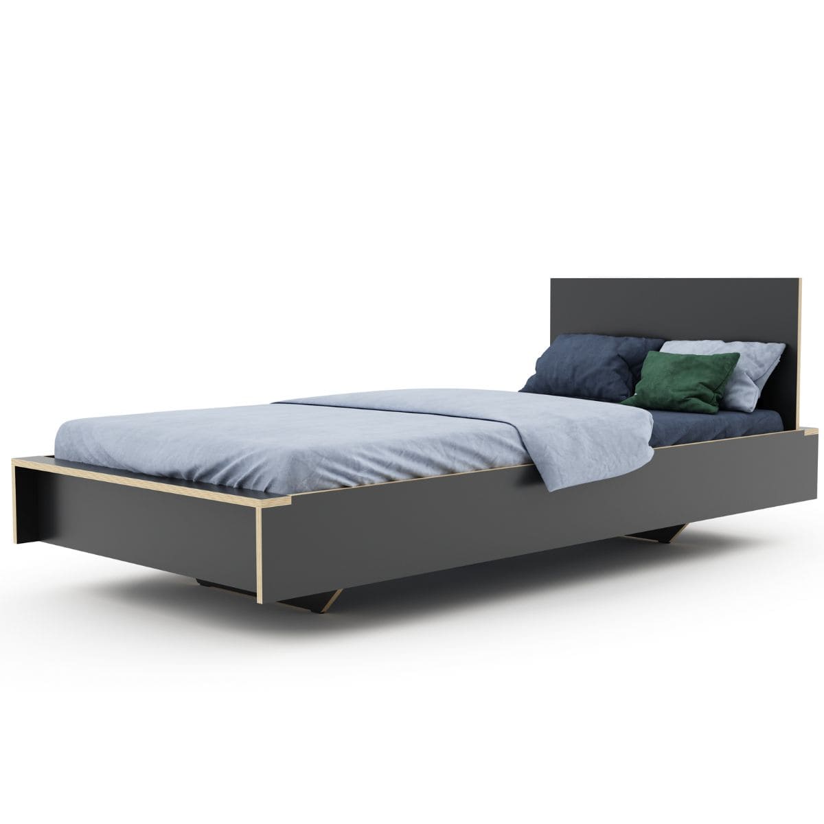 Cama 90x200cm FLAI Müller Small Living CPL antracita