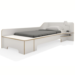 Cama 90x200cm versión derecha-cajón PLANE Müller Small Living blanco
