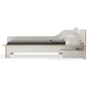 Cama 90x200cm versión derecha PLANE Müller Small Living blanco