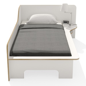 Cama 90x200cm versión derecha PLANE Müller Small Living blanco