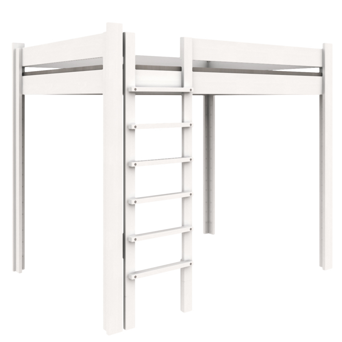 Cama alta 140x200cm DESTYLE de Breuyn lacado blanco