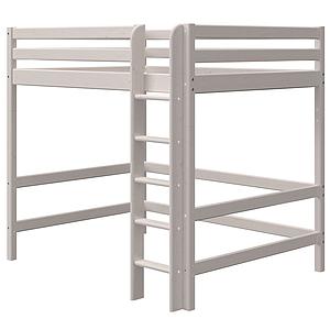Cama alta 140x200cm escalera recta CLASSIC Flexa grey washed