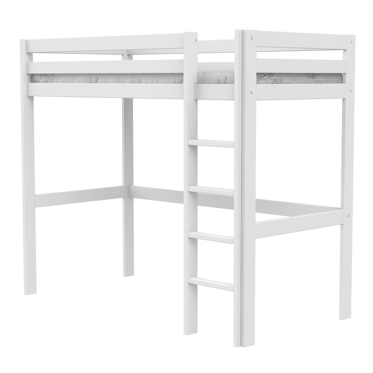 Cama alta 90x200cm ELEMENTS Lifetime blanco