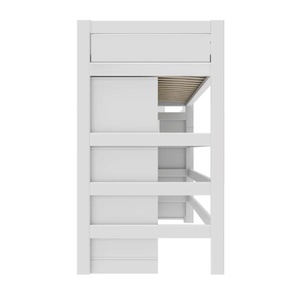 Cama alta 90x200cm escalera cajones All-in-One Lifetime blanco