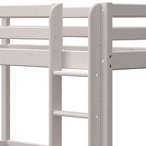 Cama alta 90x200cm escalera recta CLASSIC de Flexa grey washed