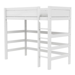 Cama alta 90x200cm escalera recta DELUXE Lifetime blanco