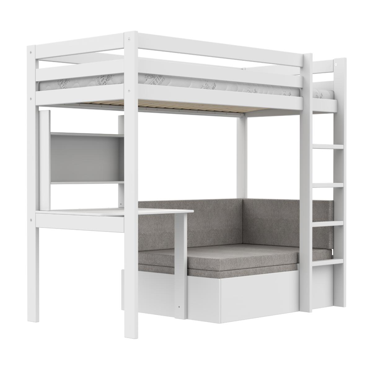 Cama alta 90x200cm Estudio-Relax ELEMENTS Lifetime blanco