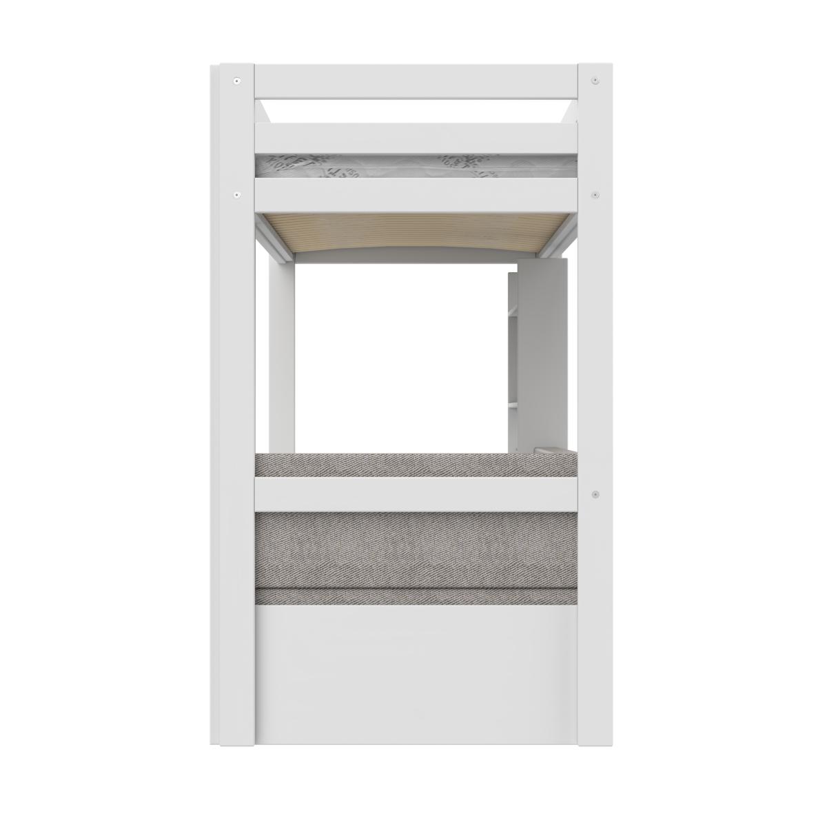 Cama alta 90x200cm Estudio-Relax ELEMENTS Lifetime blanco