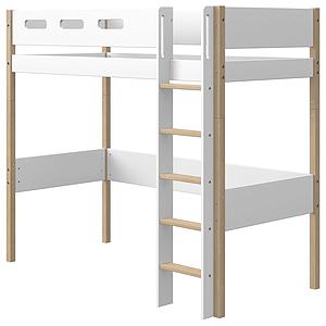 Cama alta 90x200cm NOR Flexa roble-blanco