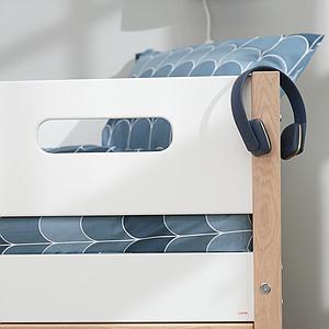 Cama alta 90x200cm NOR Flexa roble-blanco