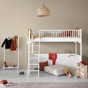 Cama alta 90x200cm SEASIDE CLASSIC Oliver Furniture blanco