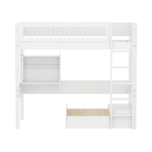 Cama alta Casa 90x200cm barrera barras WHITE Flexa