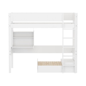 Cama alta Casa 90x200cm barrera ranuras WHITE Flexa