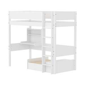 Cama alta Casa 90x200cm barrera ranuras WHITE Flexa