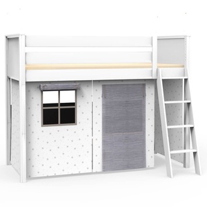 Cama alta KASVA textil Bobble gris