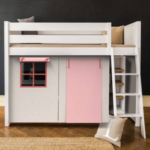 Cama alta KASVA textil Viena rosa