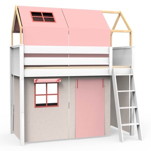 Cama alta-techo casa KASVA textil Viena rosa