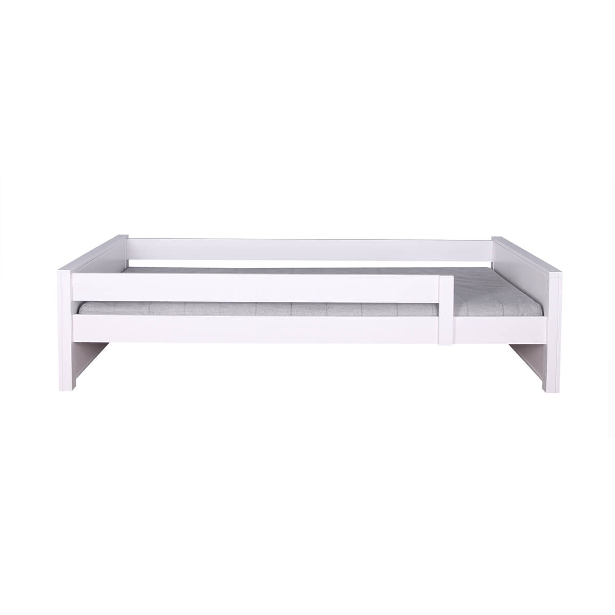 Cama barrera simple 90x200cm KASVA haya lacado blanco