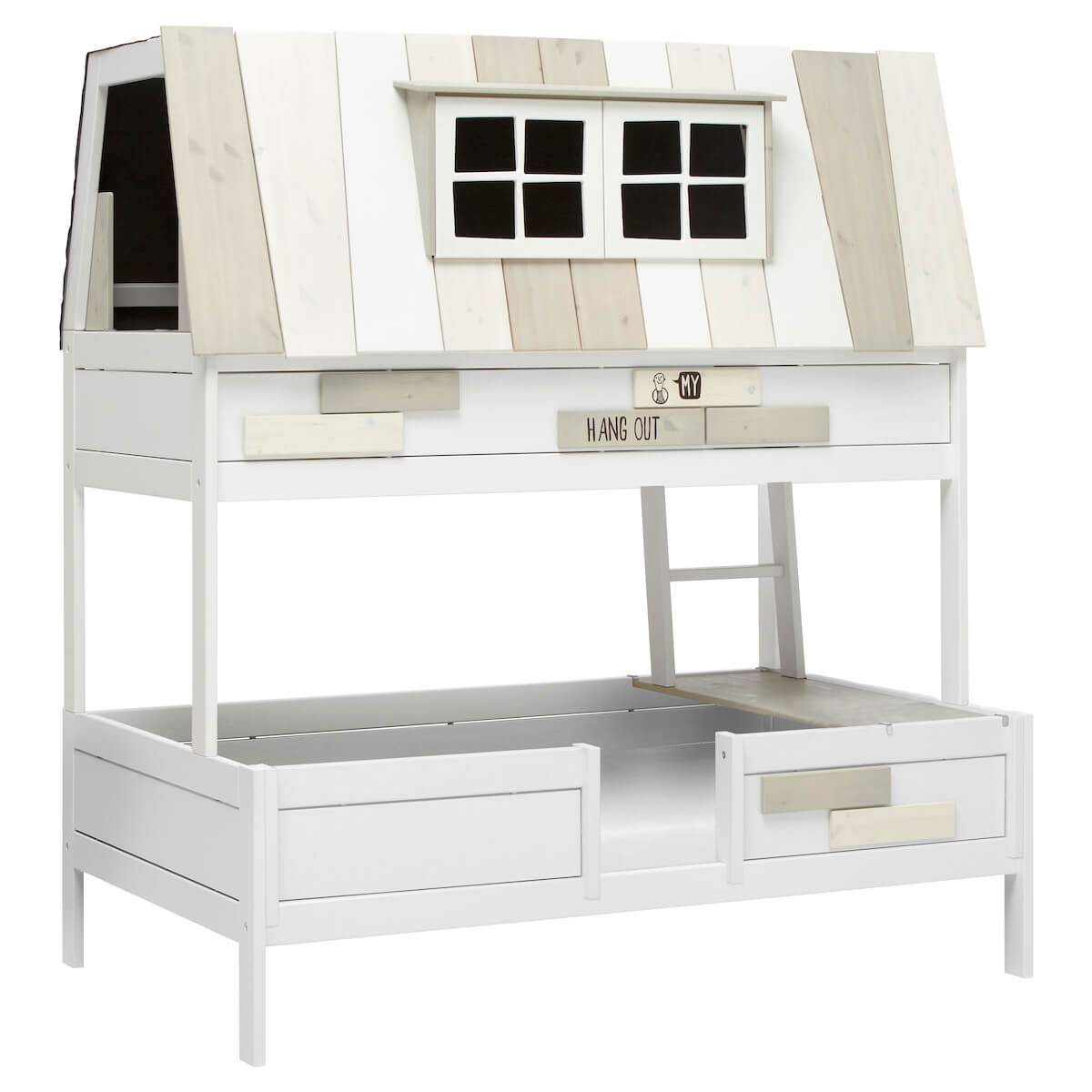 Cama cabaña 120x200cm HANGOUT somier Deluxe Lifetime blanco