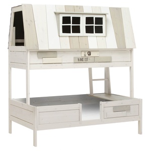 Cama cabaña 140x200cm HANGOUT somier Deluxe Lifetime blanqueado