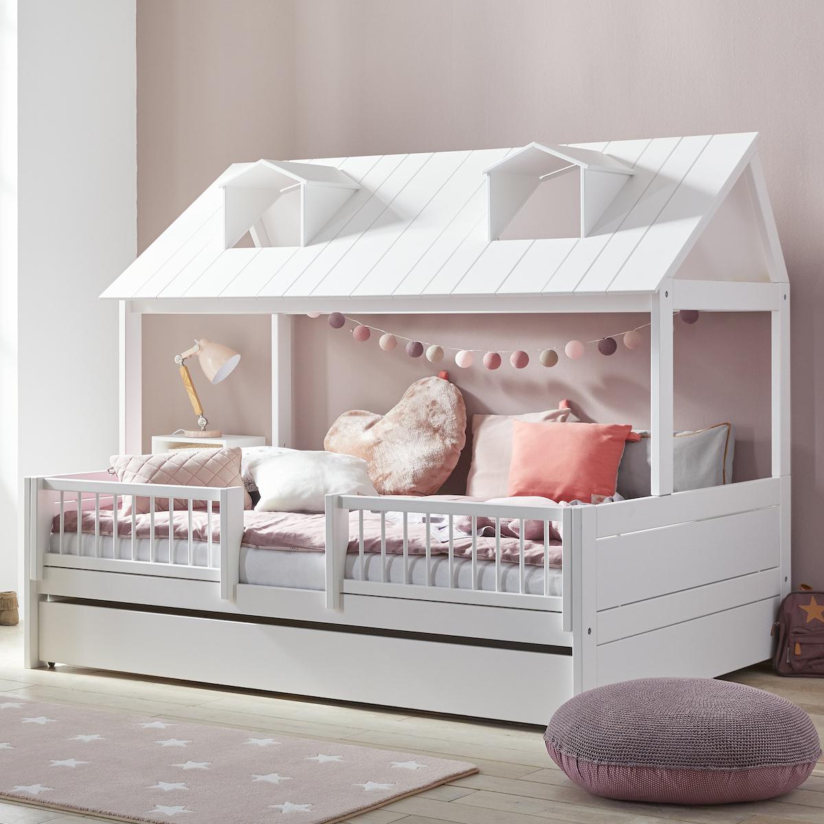 Cama cabaña 140x200cm + somier de luxe BEACH HOUSE Lifetime blanco