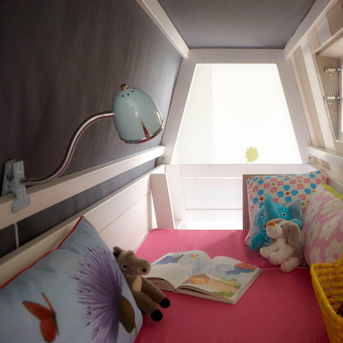 Cama cabaña 90x200cm somier DE LUXE HANGOUT Lifetime blanco | Abitare Kids