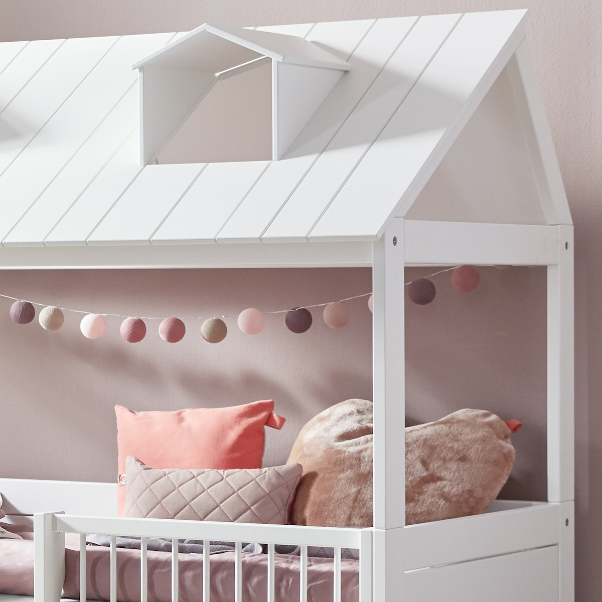 Cama cabaña 90x200cm + somier Deluxe BEACH HOUSE Lifetime blanco