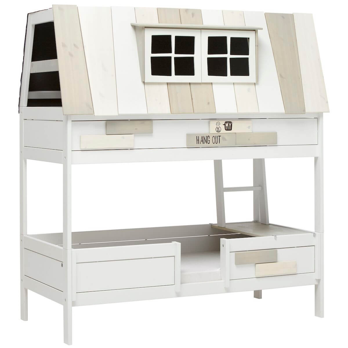 Cama cabaña 90x200cm somier Deluxe HANGOUT Lifetime blanco