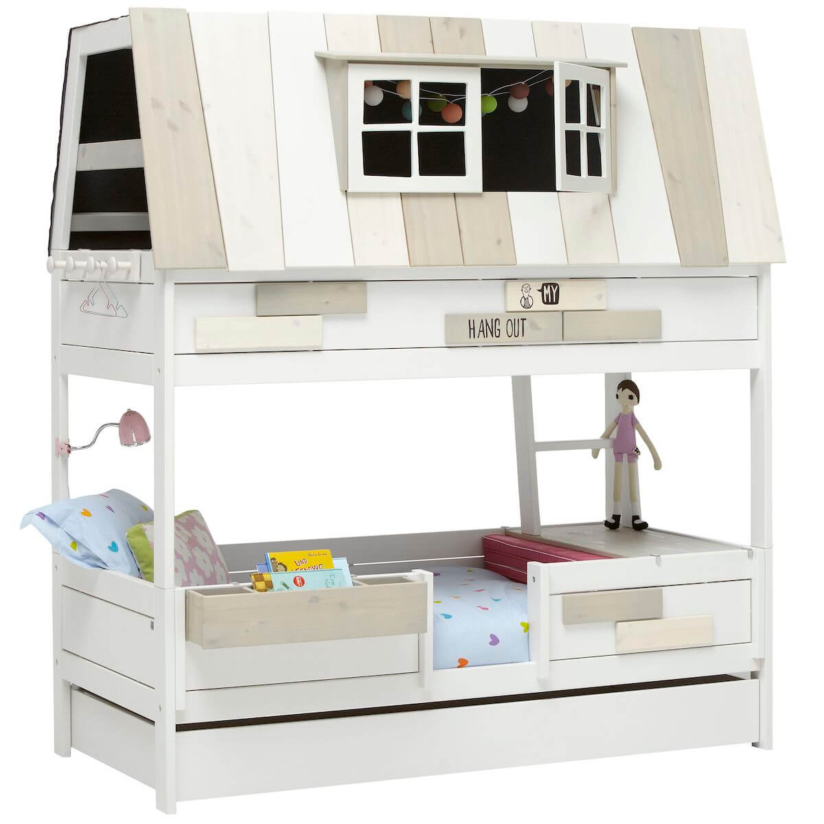 Cama cabaña 90x200cm somier Deluxe HANGOUT Lifetime blanco