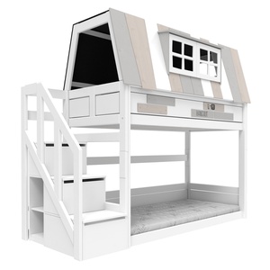 Cama cabaña baja 90x200cm escalera cajones MY HANGOUT Lifetime blanco