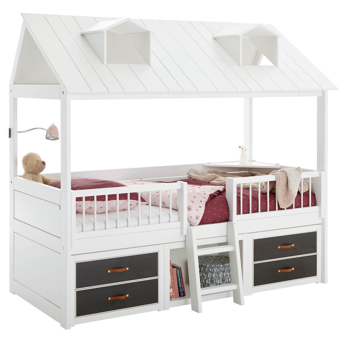 Cama cabaña-cabina 90x200cm BEACH HOUSE Lifetime blanco