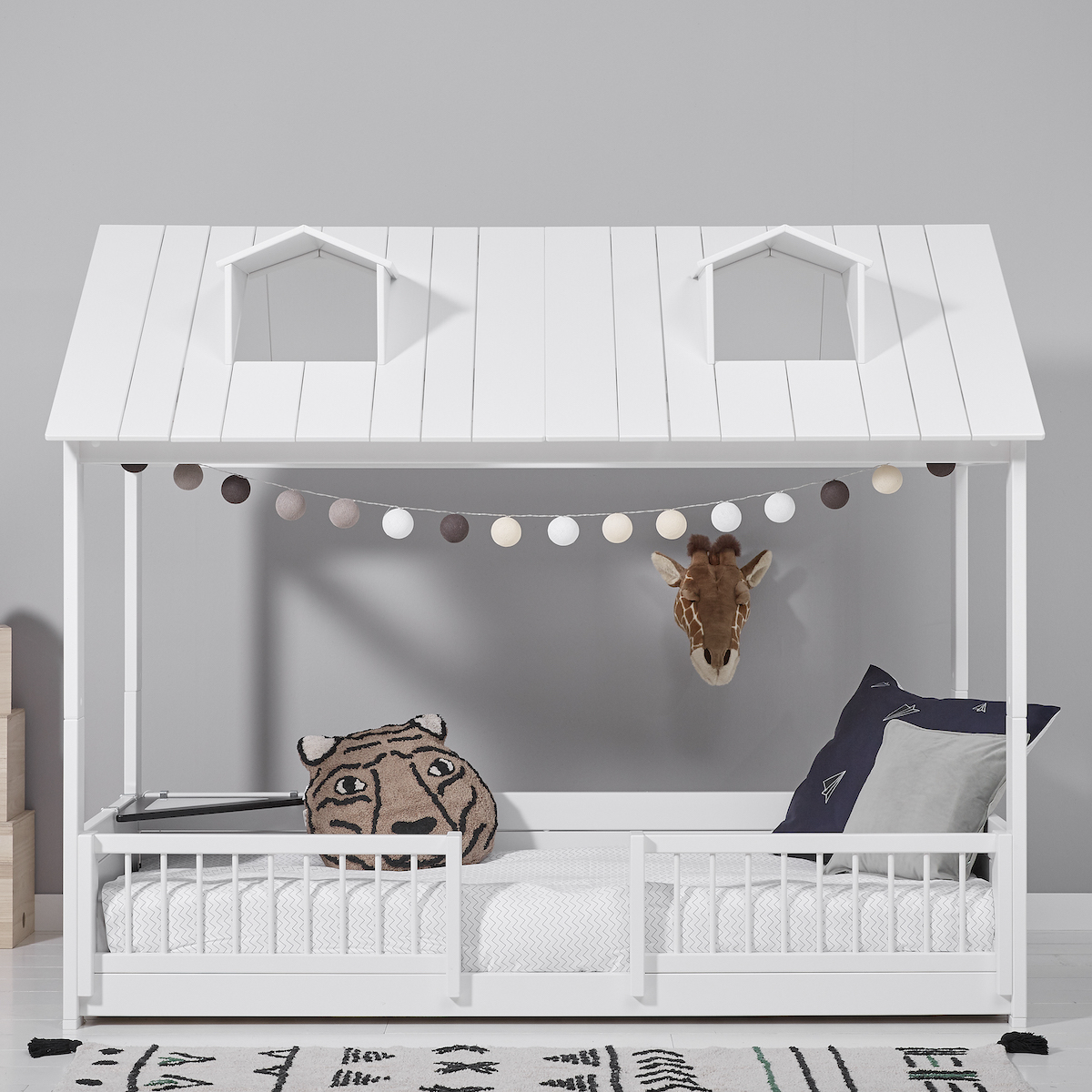 Cama cabaña montessori 2 en 1 BEACH HOUSE Lifetime blanco
