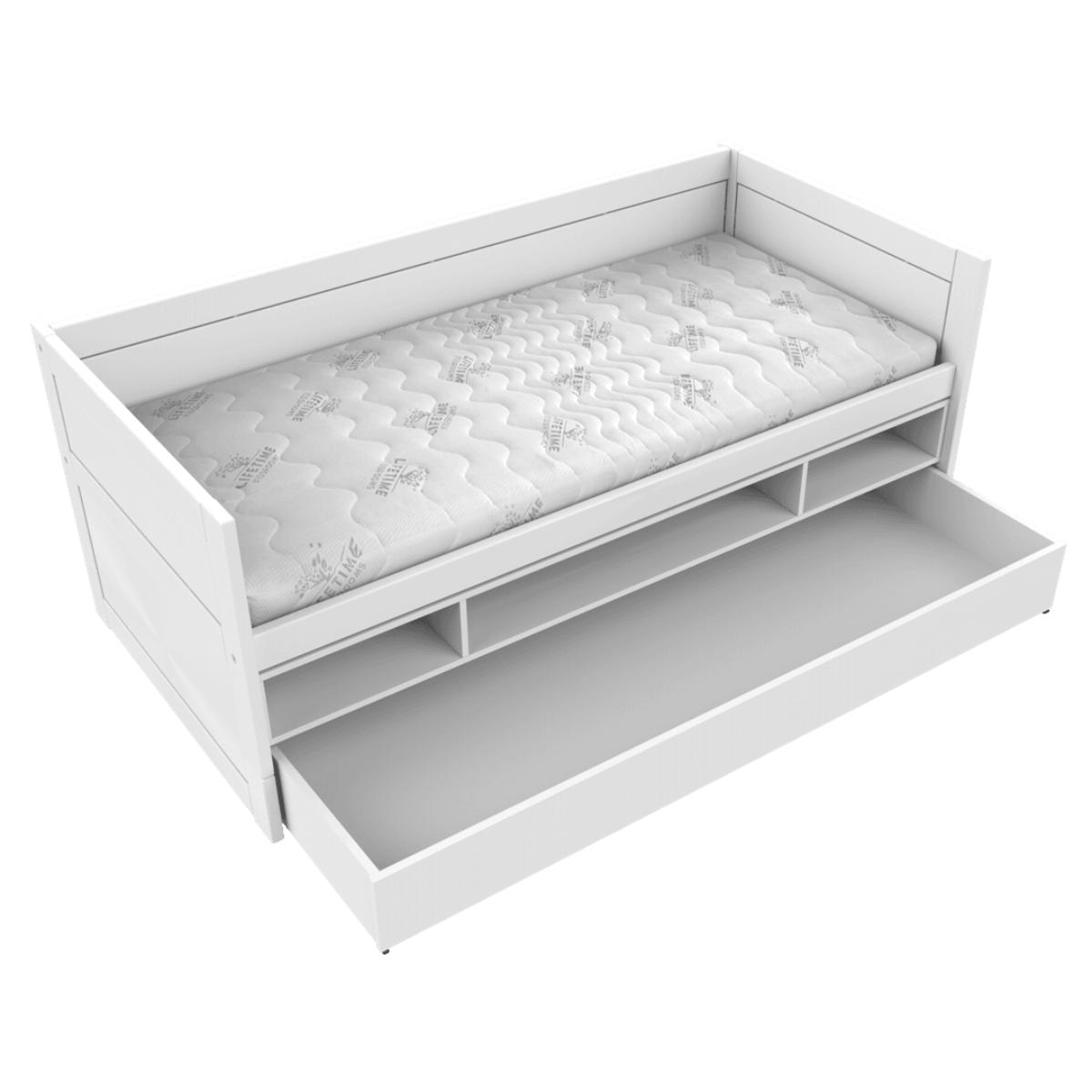 Cama cabina 90x200cm almacenaje-cajón Lifetime blanco