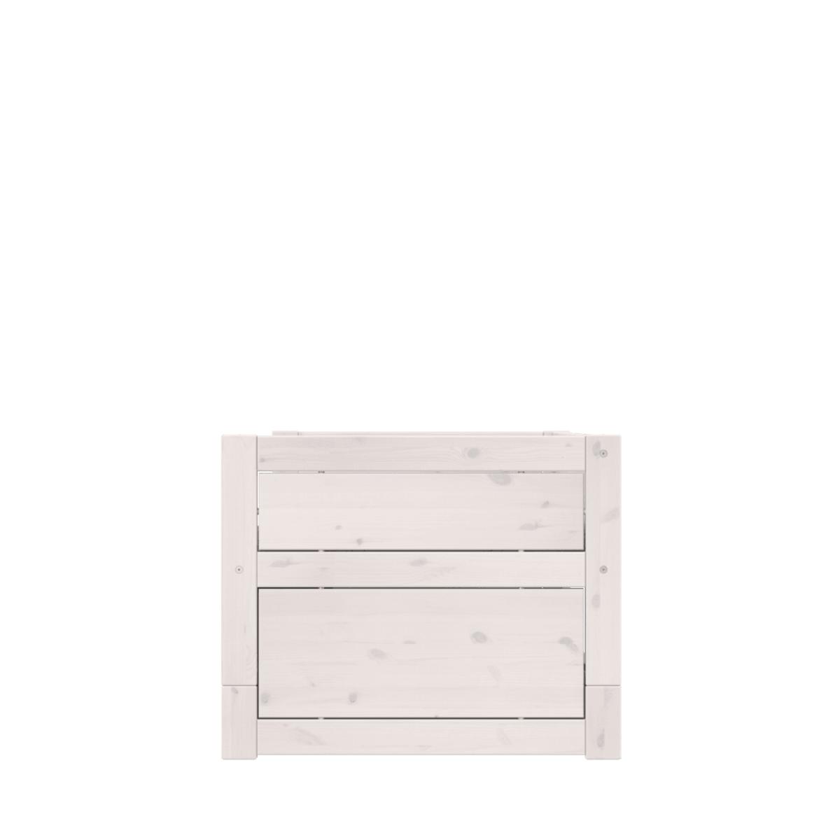 Cama cabina 90x200cm almacenaje-cajón somier DELUXE Lifetime blanqueado