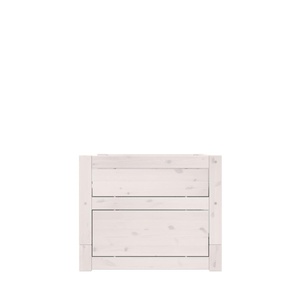 Cama cabina 90x200cm almacenaje-cajón somier DELUXE Lifetime blanqueado