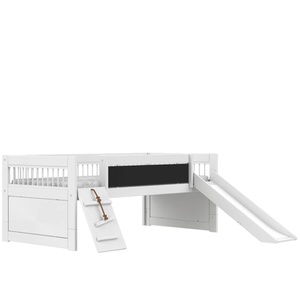 Cama cabina 90x200cm Climb & Slide BREEZE Somier Deluxe Lifetime blanco