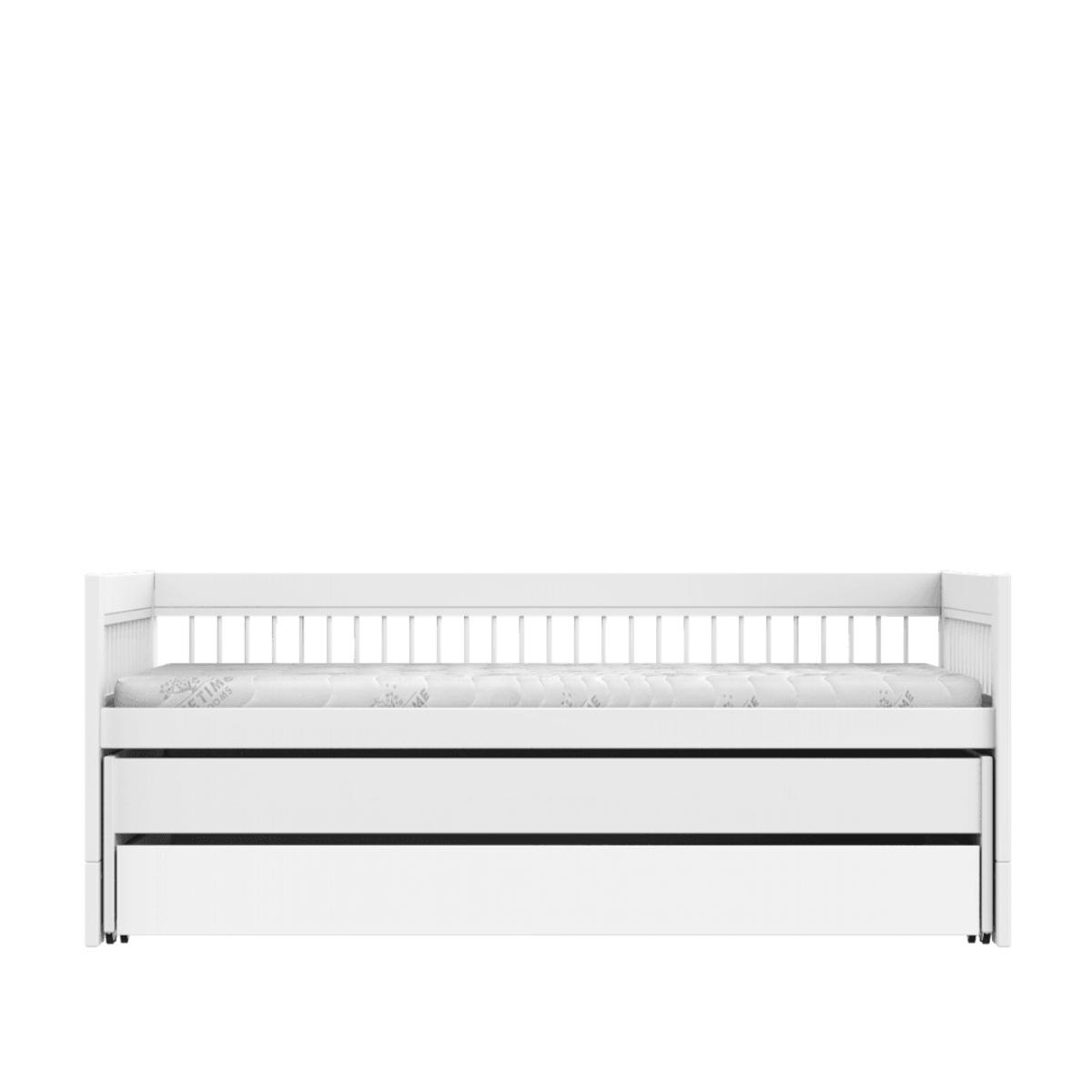Cama cabina 90x200cm nido-cajón BREEZE Somier Deluxe Lifetime blanco