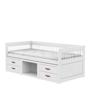 Cama cabina-cajones almacenamiento 90x200cm BREEZE Lifetime blanco