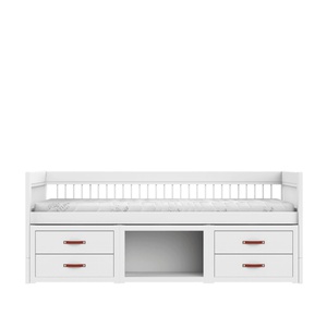Cama cabina-cajones almacenamiento 90x200cm BREEZE Somier Deluxe Lifetime blanco
