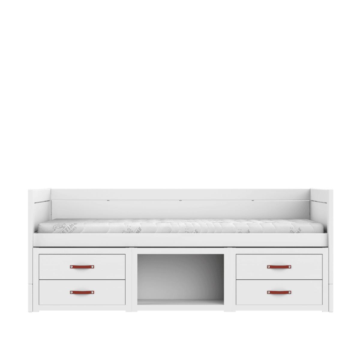 Cama cabina-cajones almacenamiento 90x200cm somier DELUXE Lifetime blanco