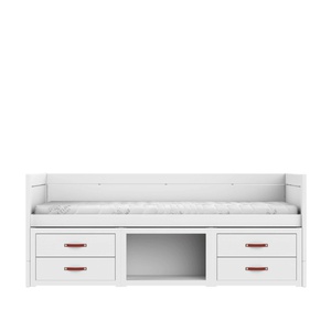 Cama cabina-cajones almacenamiento 90x200cm somier DELUXE Lifetime blanco