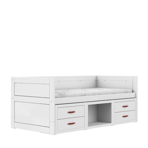Cama cabina-cajones almacenamiento 90x200cm somier DELUXE Lifetime blanco