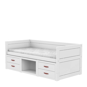 Cama cabina-cajones almacenamiento 90x200cm somier DELUXE Lifetime blanco