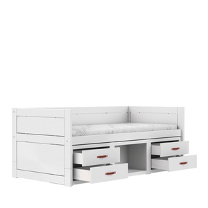Cama cabina-cajones almacenamiento 90x200cm somier DELUXE Lifetime blanco