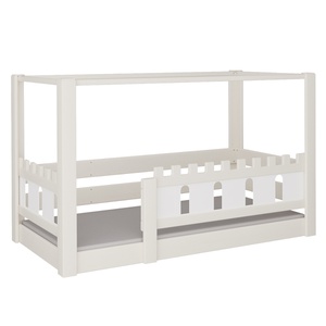 Cama Castillo con dosel DELUXE de Breuyn blanqueada