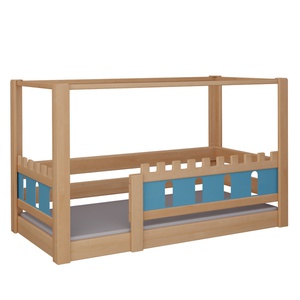 Cama Castillo con dosel DELUXE de Breuyn natural-azul