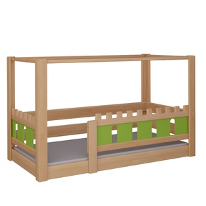 Cama Castillo con dosel DELUXE de Breuyn natural-verde