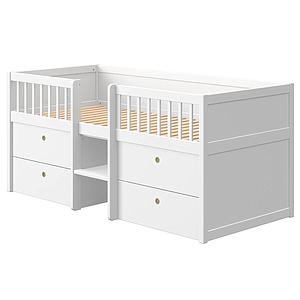 Cama compacta-4 cajones 90x200cm FREJA Flexa blanco