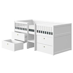 Cama compacta-4 cajones 90x200cm FREJA Flexa blanco